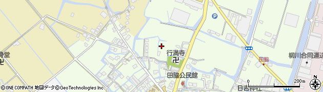 福岡県柳川市田脇周辺の地図