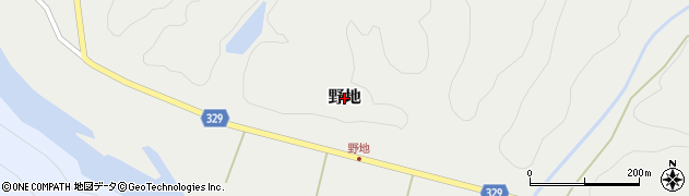 高知県四万十町（高岡郡）野地周辺の地図
