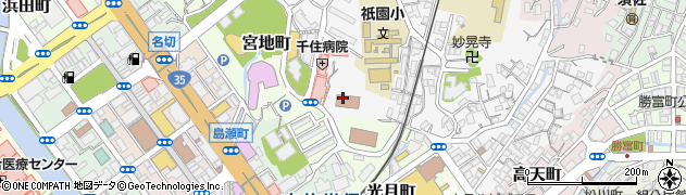 長崎地方検察庁　佐世保支部周辺の地図
