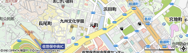 長崎県佐世保市元町1周辺の地図