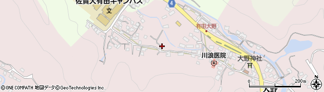 佐賀県西松浦郡有田町大野周辺の地図
