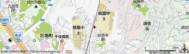 長崎県佐世保市祇園町周辺の地図
