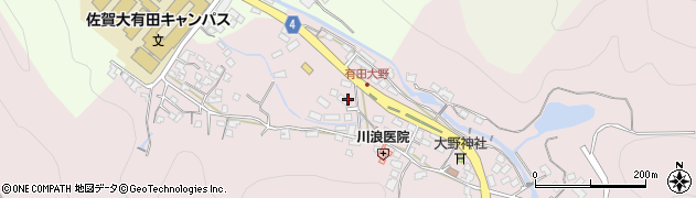 佐賀県有田町（西松浦郡）大野（乙）周辺の地図