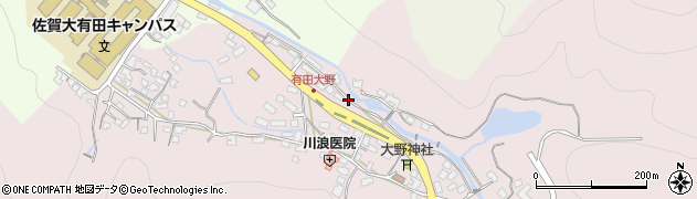 佐賀県西松浦郡有田町大野2592周辺の地図