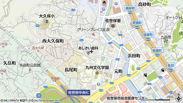 〒857-0045 長崎県佐世保市園田町の地図