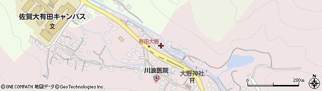 佐賀県西松浦郡有田町大野2590周辺の地図
