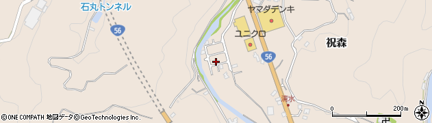 愛媛県宇和島市祝森1687周辺の地図