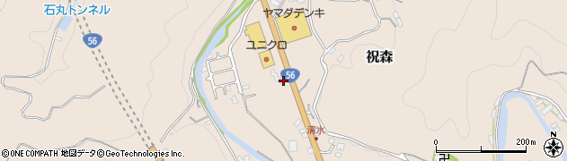 愛媛県宇和島市祝森1653周辺の地図
