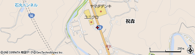 愛媛県宇和島市祝森1657周辺の地図