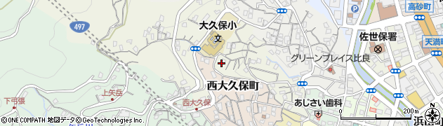 長崎県佐世保市東大久保町周辺の地図