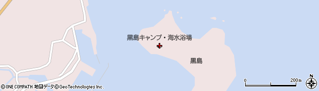 黒島キャンプ・海水浴場周辺の地図