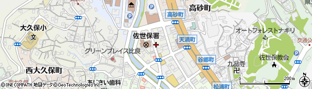 長崎県佐世保市天満町周辺の地図