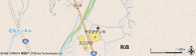 愛媛県宇和島市祝森1615周辺の地図