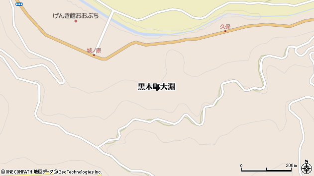 〒834-1202 福岡県八女市黒木町大淵の地図