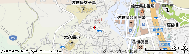 長崎県佐世保市比良町周辺の地図