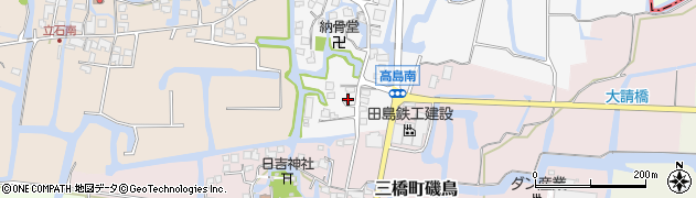 福岡県柳川市高島20周辺の地図