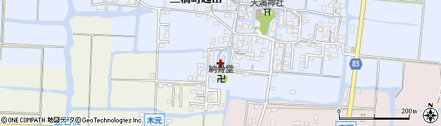 福岡県柳川市三橋町起田168周辺の地図
