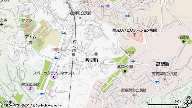 〒857-0023 長崎県佐世保市名切町の地図