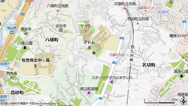 〒857-0024 長崎県佐世保市花園町の地図