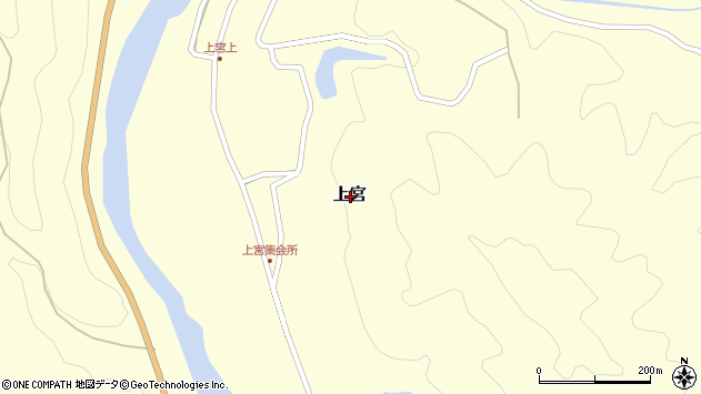 〒786-0323 高知県高岡郡四万十町上宮の地図