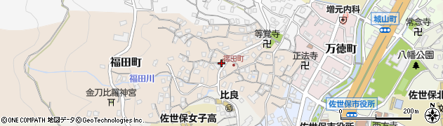 福田町二組公民館周辺の地図