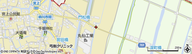 福岡県柳川市間21周辺の地図