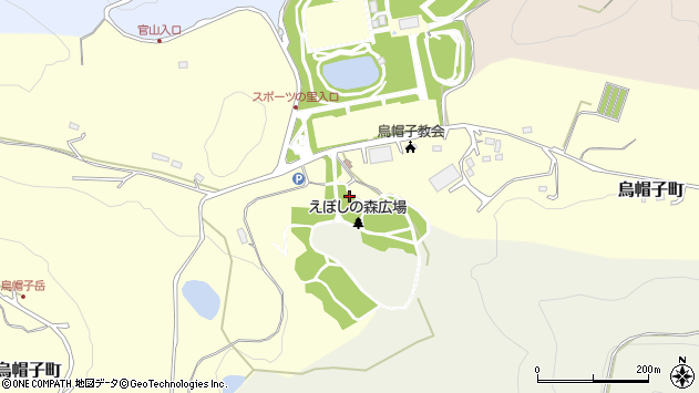 〒857-0001 長崎県佐世保市烏帽子町の地図