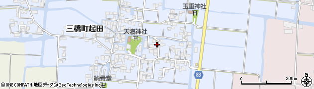 福岡県柳川市三橋町起田233周辺の地図