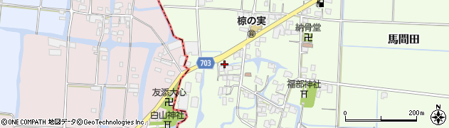 福岡県筑後市馬間田988周辺の地図