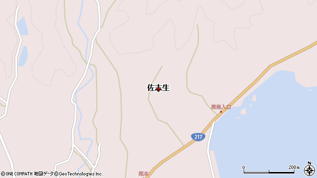 〒875-0001 大分県臼杵市佐志生の地図