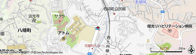 花園中学校前周辺の地図