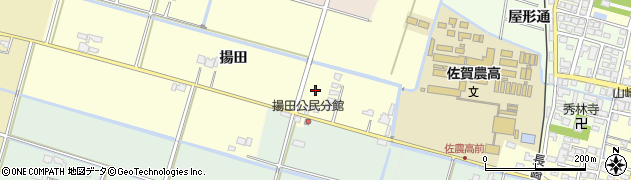 佐賀県白石町（杵島郡）揚田周辺の地図