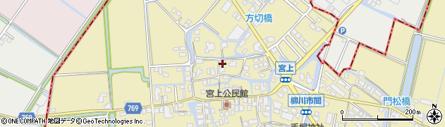 福岡県柳川市間345周辺の地図