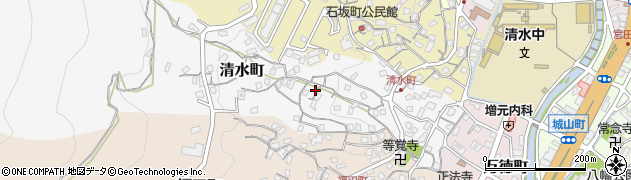 長崎県佐世保市清水町周辺の地図