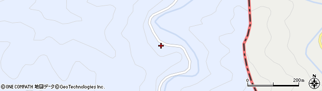 愛媛県北宇和郡松野町上家地209周辺の地図