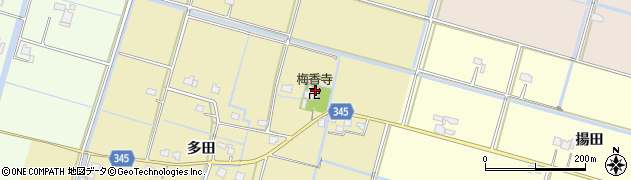 梅香寺周辺の地図