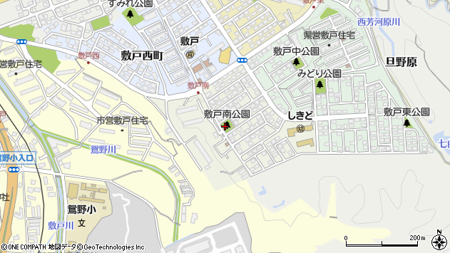 〒870-1105 大分県大分市敷戸南町の地図