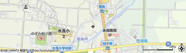 福岡県筑後市尾島周辺の地図
