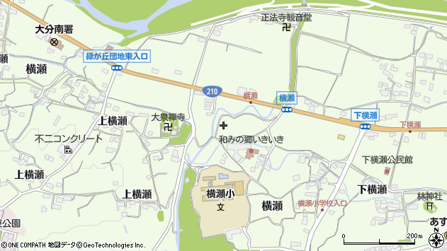 〒870-1173 大分県大分市横瀬の地図