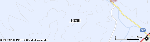 愛媛県松野町（北宇和郡）上家地周辺の地図