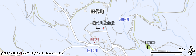 長崎県佐世保市田代町周辺の地図