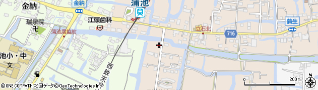 平成堂薬局蒲池店周辺の地図