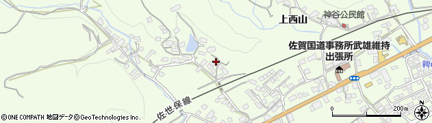 佐賀県武雄市上西山483周辺の地図