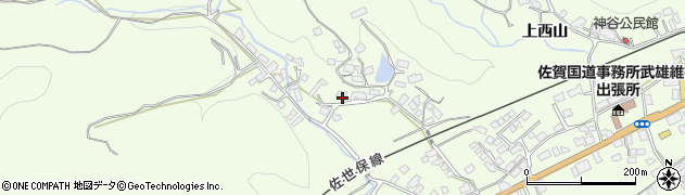 佐賀県武雄市上西山1409周辺の地図