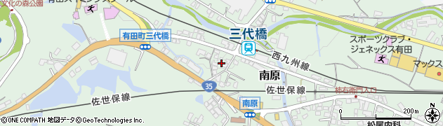 佐賀県有田町（西松浦郡）南原周辺の地図