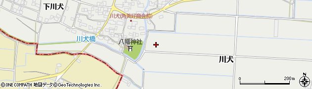 福岡県八女市川犬周辺の地図
