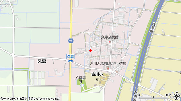 〒833-0011 福岡県筑後市久恵の地図