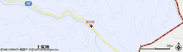 愛媛県北宇和郡松野町上家地96周辺の地図