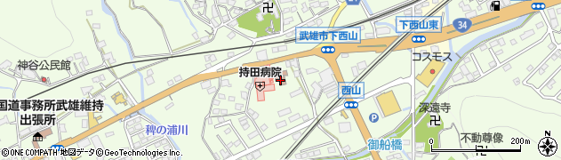 武雄警察署周辺の地図