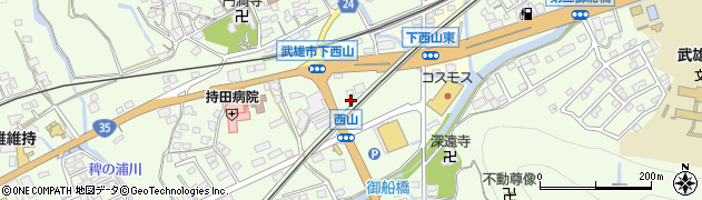セブンイレブン武雄西山店周辺の地図